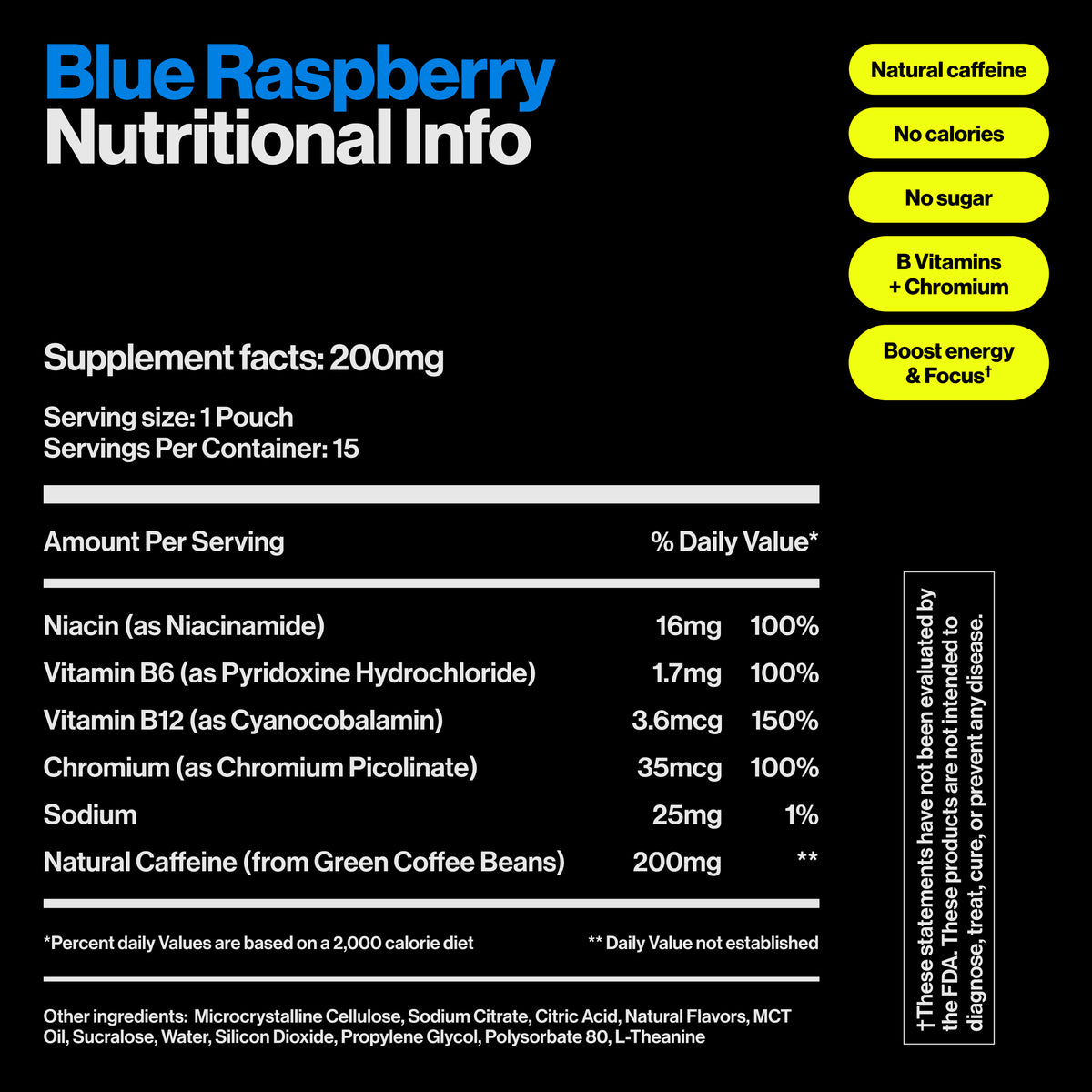 Fusion Energy Blue Raspberry Blue Raspberry - 15 Energy Pouches – Wip