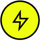 Yellow lightning icon